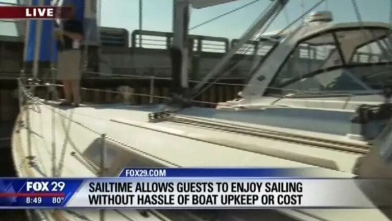 Video still of SailTime story on Fox 29 Philadelphia news