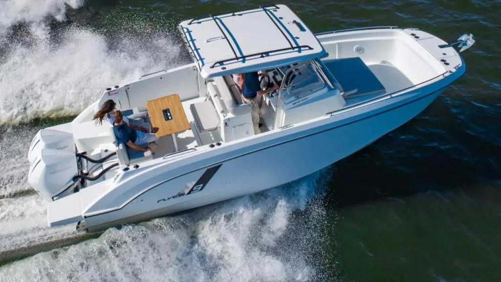 Arial shot of flyer 9 center console.